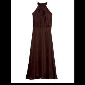 NWT BANANA REPUBLIC SOFT SATIN MIDI DRESS SZ 6